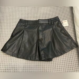 Free People Leather Shorts